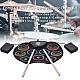 Set Tobe electronice digitale din Silicon cu pedale de picior 9 USB 9 Paduri de tobe colorate Set Tobe electronice digitale din Silicon cu pedale de picior 9 USB 9 Paduri de tobe colorate