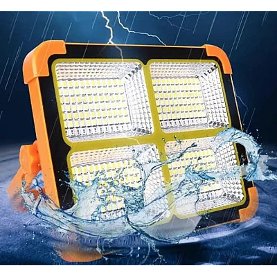 Lampa solara portabila de lucru LED 200W cu USB IP65 Galben Lampa solara portabila de lucru LED 200W cu USB IP65 Galben