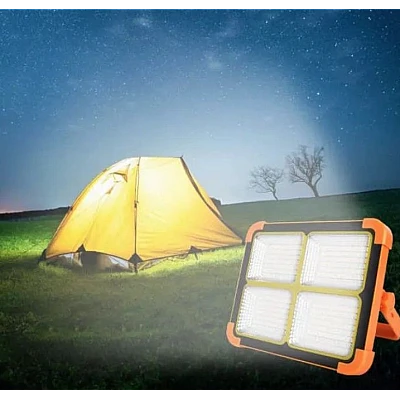 Lampa solara portabila de lucru LED 200W cu USB IP65 Galben Lampa solara portabila de lucru LED 200W cu USB IP65 Galben