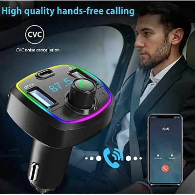 Modulator Transmitator FM cu functie de incarcator auto Usb Bluetooth 5.0 12 24 V M32 Modulator Transmitator FM cu functie de incarcator auto Usb Bluetooth 5.0 12 24 V M32
