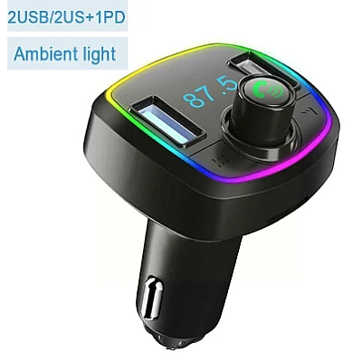 Modulator Transmitator FM cu functie de incarcator auto Usb Bluetooth 5.0 12 24 V M32 Modulator Transmitator FM cu functie de incarcator auto Usb Bluetooth 5.0 12 24 V M32