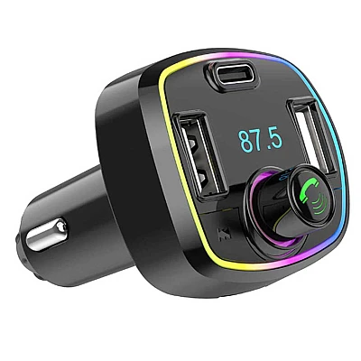 Modulator Transmitator FM cu functie de incarcator auto Usb Bluetooth 5.0 12 24 V M32 Modulator Transmitator FM cu functie de incarcator auto Usb Bluetooth 5.0 12 24 V M32