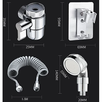 Extensor pentru robinet de baie cu furtun flexibil