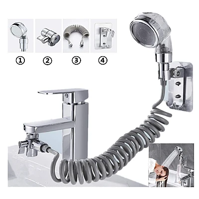 Extensor pentru robinet de baie cu furtun flexibil Extensor pentru robinet de baie cu furtun flexibil