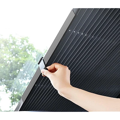 Parasolar auto tip jaluzea cu ventuze 150 x 70 x 6 cm Gri
