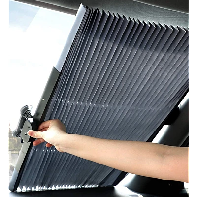 Parasolar auto tip jaluzea cu ventuze 150 x 70 x 6 cm Gri