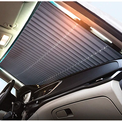 Parasolar auto tip jaluzea cu ventuze 150 x 70 x 6 cm Gri