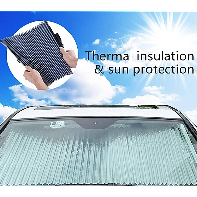 Parasolar auto tip jaluzea cu ventuze 150 x 70 x 6 cm Gri