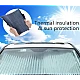 Parasolar auto tip jaluzea cu ventuze 150 x 70 x 6 cm Gri