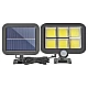 Lampa solara de perete Sl F120 6 x COB LED putere 25W 5000K cu panou solar senzor miscare Neagra Lampa solara de perete Sl F120 6 x COB LED putere 25W 5000K cu panou solar senzor miscare Neagra