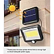 Lampa solara de perete Sl F120 6 x COB LED putere 25W 5000K cu panou solar senzor miscare Neagra Lampa solara de perete Sl F120 6 x COB LED putere 25W 5000K cu panou solar senzor miscare Neagra