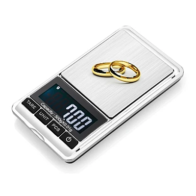 UB Mini cantar portabil pentru bijuterii cu ecran LCD AB J166 Gri
