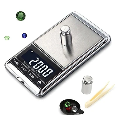 UB Mini cantar portabil pentru bijuterii cu ecran LCD AB J166 Gri