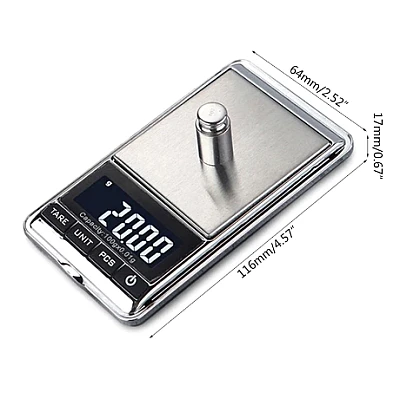 UB Mini cantar portabil pentru bijuterii cu ecran LCD AB J166 Gri