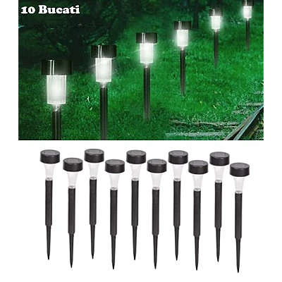 UB Set 10 lampi solare pentru gradina cu Led Negre SO