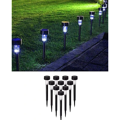 UB Set 10 lampi solare pentru gradina cu Led Negre SO