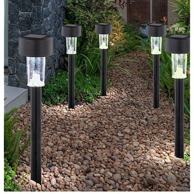 UB Set 10 lampi solare pentru gradina cu Led Negre SO