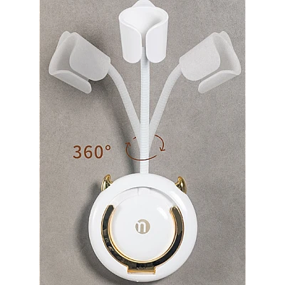 Suport pentru uscator de par cu unghi reglabil cu rotatie de 360 de grade Alb Suport pentru uscator de par cu unghi reglabil cu rotatie de 360 de grade Alb
