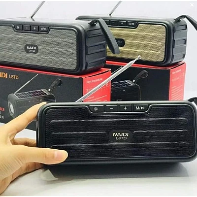 Radio portabil tip boxa cu panou solar Bluetooth L8TD 10W 1200 mAh Radio portabil tip boxa cu panou solar Bluetooth L8TD 10W 1200 mAh