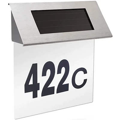 Numar de Casa cu LED si Panou Solar cifre de la 0 la 9 litere de la A la H 11446B