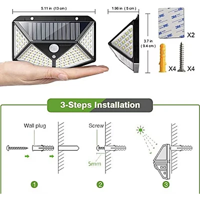 Lampa solara de perete ULTRA 100 LEDuri BK-100 Lampa solara de perete ULTRA 100 LEDuri BK-100
