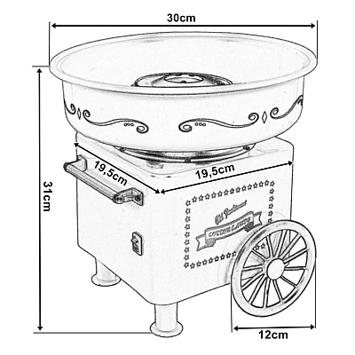 Masina Vata de Zahar MARE 2 Trepte de Putere 500W Masina Vata de Zahar MARE 2 Trepte de Putere 500W
