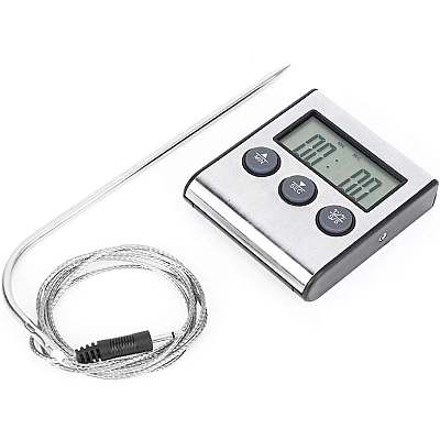 Termometru pentru carne cu afisaj si temporizator 0 250 grade C Termometru pentru carne cu afisaj si temporizator 0 250 grade C