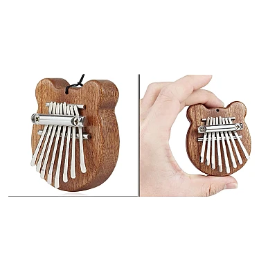 Mini Kalimba cu 8 Clape si Urechiuse portabil ideal pentru incepatori si copii Mini Kalimba cu 8 Clape si Urechiuse portabil ideal pentru incepatori si copii