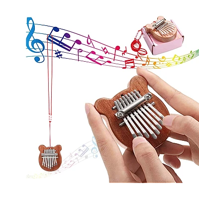 Mini Kalimba cu 8 Clape si Urechiuse portabil ideal pentru incepatori si copii Mini Kalimba cu 8 Clape si Urechiuse portabil ideal pentru incepatori si copii