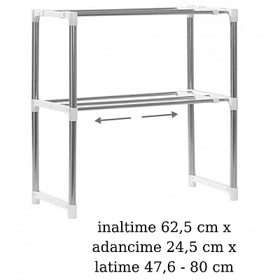 Etajera tip Raft pentru Cuptorul cu Microunde Metalic si Reglabil Etajera tip Raft pentru Cuptorul cu Microunde Metalic si Reglabil