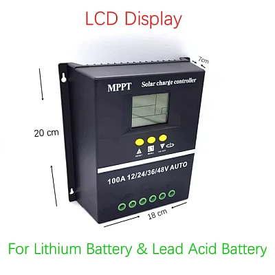 Controler solar 12V/24V/36V/48V 100A display LCD cu 7 moduri de functionare Controler solar 12V/24V/36V/48V 100A display LCD cu 7 moduri de functionare