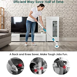Perie Electrica Rotativa Tip Mop Pentru Curatat Hurricane Spin Scrubber Cu Trei Capete Perie Electrica Rotativa Tip Mop Pentru Curatat Hurricane Spin Scrubber Cu Trei Capete