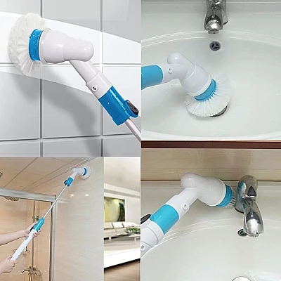 Perie Electrica Rotativa Tip Mop Pentru Curatat Hurricane Spin Scrubber Cu Trei Capete Perie Electrica Rotativa Tip Mop Pentru Curatat Hurricane Spin Scrubber Cu Trei Capete