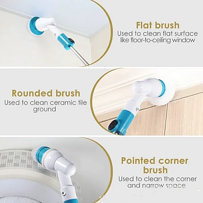 Perie Electrica Rotativa Tip Mop Pentru Curatat Hurricane Spin Scrubber Cu Trei Capete Perie Electrica Rotativa Tip Mop Pentru Curatat Hurricane Spin Scrubber Cu Trei Capete