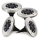 Set 4 Lampi Solare metalice Argintii Disk Lights pentru gradina Set 4 Lampi Solare metalice Argintii Disk Lights pentru gradina