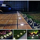 Set 4 Lampi Solare metalice Argintii Disk Lights pentru gradina Set 4 Lampi Solare metalice Argintii Disk Lights pentru gradina