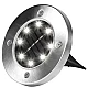 Set 4 Lampi Solare metalice Argintii Disk Lights pentru gradina Set 4 Lampi Solare metalice Argintii Disk Lights pentru gradina