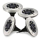 Set 4 Lampi Solare metalice Argintii Disk Lights pentru gradina Set 4 Lampi Solare metalice Argintii Disk Lights pentru gradina