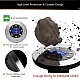 Set 4 Lampi Solare metalice Argintii Disk Lights pentru gradina