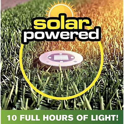 Set 4 Lampi Solare metalice Argintii Disk Lights pentru gradina Set 4 Lampi Solare metalice Argintii Disk Lights pentru gradina