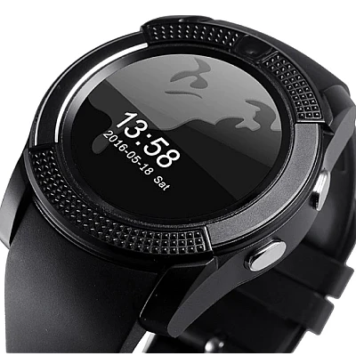 Smartwatch V8 HandsFree Bluetooth 3.0 Micro SIM Android Camera 1.3MP Negru Smartwatch V8 HandsFree Bluetooth 3.0 Micro SIM Android Camera 1.3MP Negru