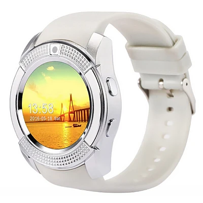 UB Smartwatch V8 HandsFree Bluetooth 3.0 Micro SIM Android Camera 1.3MP Alb