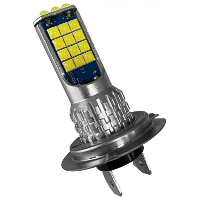 Set 2 Bec Led H7 3030 Smd 90W 9600lm/set cu 2 moduri de lumina (rece si calda) 30 LED Set 2 Bec Led H7 3030 Smd 90W 9600lm/set cu 2 moduri de lumina (rece si calda) 30 LED