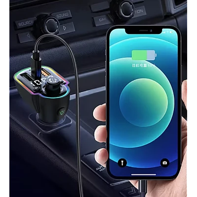 Modulator FM Bluetooth 5.0 Incarcare rapida MP3 Player Tip C PD 20W USB QC 3.0 ZTB A8 Modulator FM Bluetooth 5.0 Incarcare rapida MP3 Player Tip C PD 20W USB QC 3.0 ZTB A8