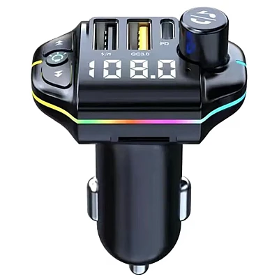 Modulator Fm auto ZTB A10 20W Rgb cu incarcare rapida Negru Modulator Fm auto ZTB A10 20W Rgb cu incarcare rapida Negru