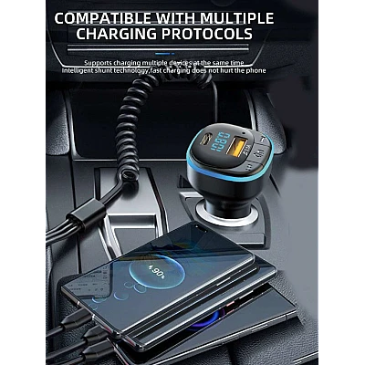 Modulator Fm 3in1 C31 Usb Cabluri Multiple Negru Modulator Fm 3in1 C31 Usb Cabluri Multiple Negru