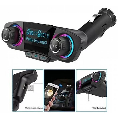 Modulator Fm Functie De Incarcare Telefon Bluetooth Handsfree Compatibilitate Universal Negru Modulator Fm Functie De Incarcare Telefon Bluetooth Handsfree Compatibilitate Universal Negru