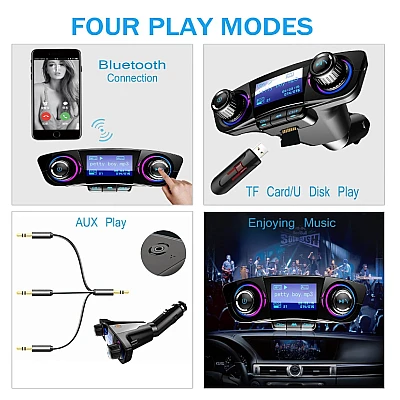 Modulator Fm Functie De Incarcare Telefon Bluetooth Handsfree Compatibilitate Universal Negru Modulator Fm Functie De Incarcare Telefon Bluetooth Handsfree Compatibilitate Universal Negru