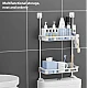 Suport depozitare multifunctional deasupra vasului wc cu doua rafturi Alb Suport depozitare multifunctional deasupra vasului wc cu doua rafturi Alb