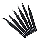 Set 6 pensete de precizie FAc otel inoxidabil antistatic Negru Set 6 pensete de precizie FAc otel inoxidabil antistatic Negru